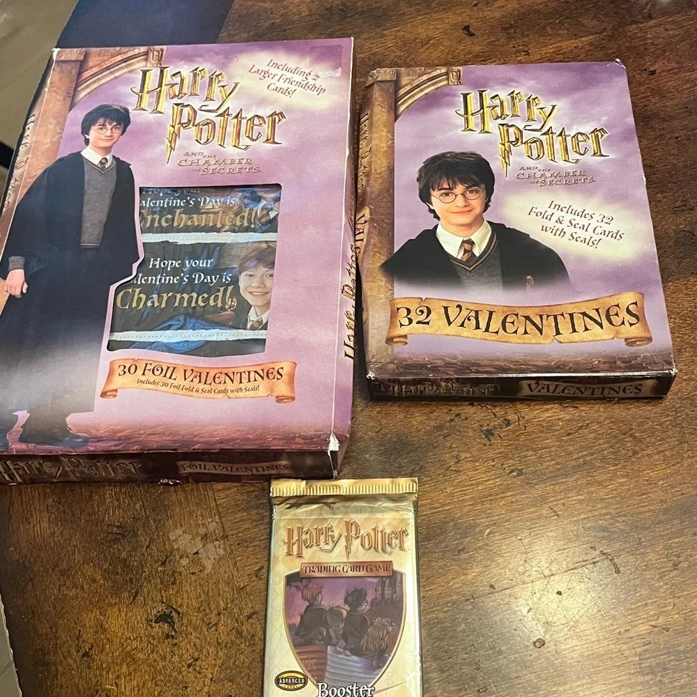Harry Potter Chamber of Secrets Valentine collectors set : 3 separate pieces